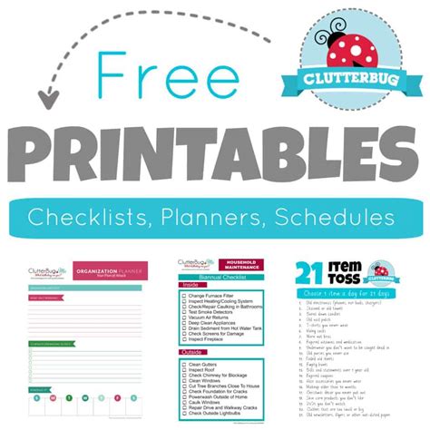 clutterbug|free organizing printables.